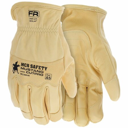 MCR SAFETY Gloves, Mustang HiDex Kevlar Lined Driver S MU3664KS